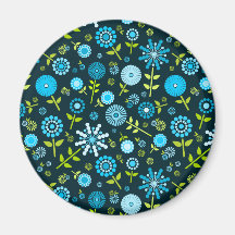 Blue Flowers Magnet