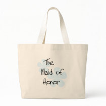 Blue Flowers Maid of Honour Canvas Bag