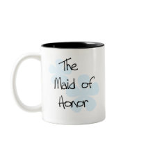 Blue Flowers Maid of Honour Mugs
