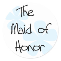 Blue Flowers Maid of Honour