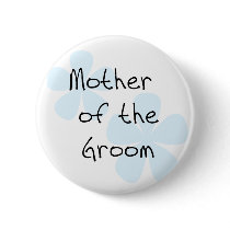Blue Flowers Mother of Groom Buttons