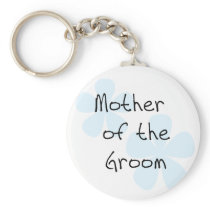 Blue Flowers Mother of Groom Keychain