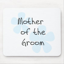 Blue Flowers Mother of Groom Mouse Mat