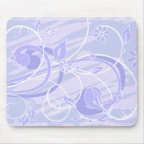 blue flowers mouse pads