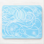 blue flowers mouse pad
