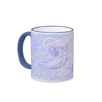 blue flowers coffee mugs