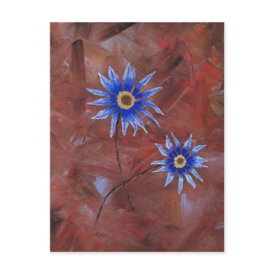 Blue Flowers Postcards by rippleart