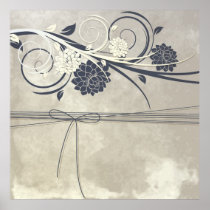 Blue Flowers Poster