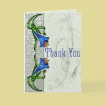 Blue Flowers Thank You cards