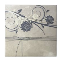 Blue Flowers Tile