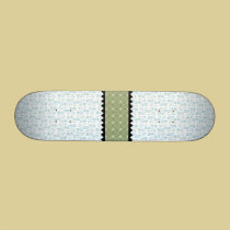 Blue Flowers with Green band skateboards