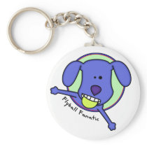 Blue Flyball Fanatic Keychain