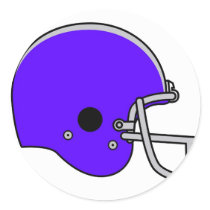 blue football helmet sticker
