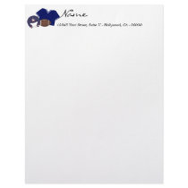 Blue Football Letterhead
