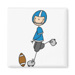 Blue Football Player Magnet