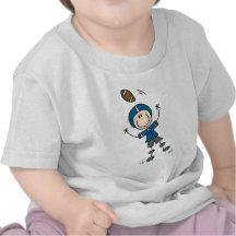 Blue Football Player Tshirts and Gifts