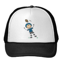 Blue Football Player Tshirts and Gifts Trucker Hat