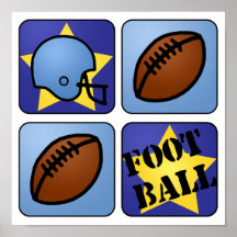 Blue Football Posters