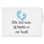 Blue Footprints Little Feet Big Imprints Greeting Card