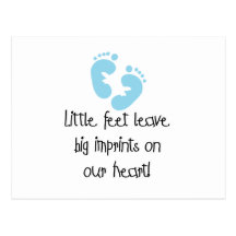 Blue Footprints Little Feet Big Imprints Postcards