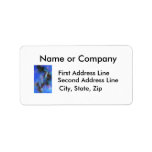 Blue footprints painting