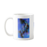 Blue footprints painting mug