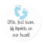 Blue Footprints Stickers