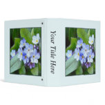 Blue Forget Me Not Flowers 3 Ring Binder