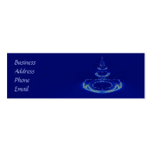 Blue fountain business card template