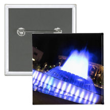 Blue Fountain Pinback Button
