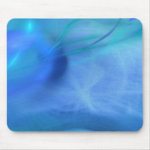 Blue Fractal Haze Mouse Pad