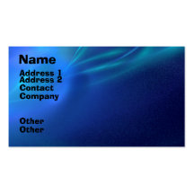 Blue Fractal Mist Business Card Templates