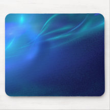 Blue Fractal Mist Mouse Pad
