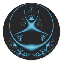 Blue Fractal Sticker