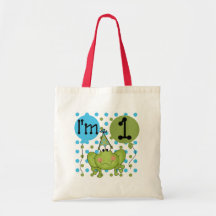 Blue Frog 1st Birthday Tshirts and Gifts Bags