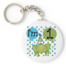 Blue Frog 1st Birthday Tshirts and Gifts Keychains