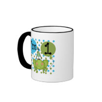 Blue Frog 1st Birthday Tshirts and Gifts Mug