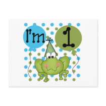 Blue Frog 1st Birthday Tshirts and Gifts Post Cards