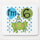 Blue Frog 6th Birthday Mouse Mat