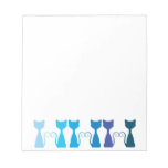 Blue Funky Kittens Notepad