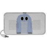Blue Furry Monster Doodle Travel Speakers