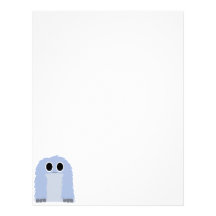 Blue Furry Monster Letterhead