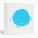 blue fuzzy duzzle monster 3 ring binders