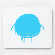 blue fuzzy duzzle monster mouse pads