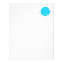 blue fuzzy duzzle monster personalized letterhead