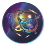 Blue Galaxy Dragon-Stickers