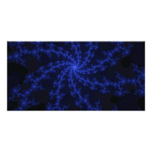 Blue Galaxy - fractal design Personalized Photo Card