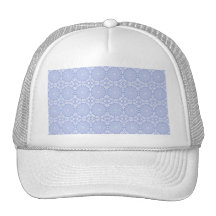 Blue garland mesh hats