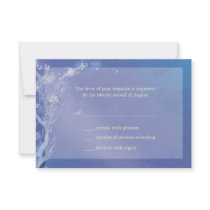 Blue Gate of Dawn Tree Wedding RSVP (3.5x5) Personalized Invites
