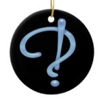 Blue Gel Interrobang